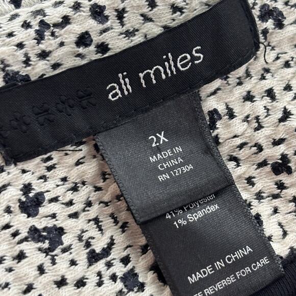 Ali Miles Black White Polka Dot Ombre Jacket - Picture 9 of 11